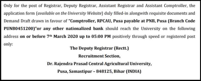 RPCAU Bharti Apply Process