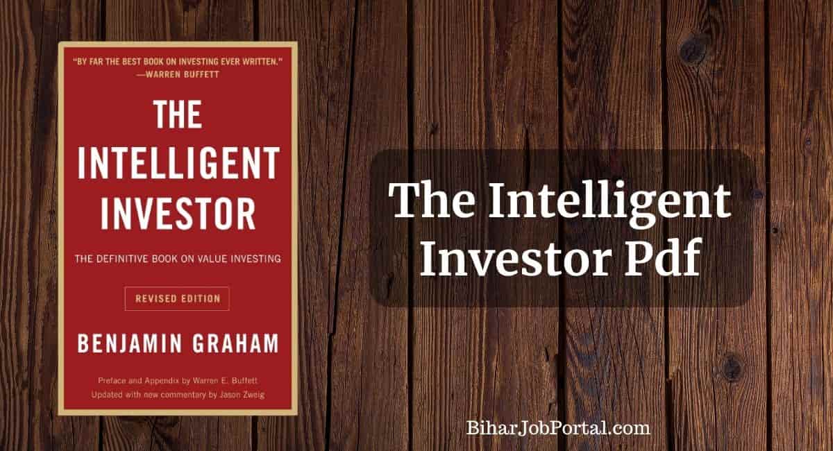 The Intelligent Investor by Benjamin Graham Pdf Download Here