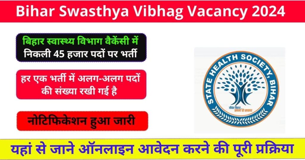 Bihar Swasthya Vibhag Vacancy 2024