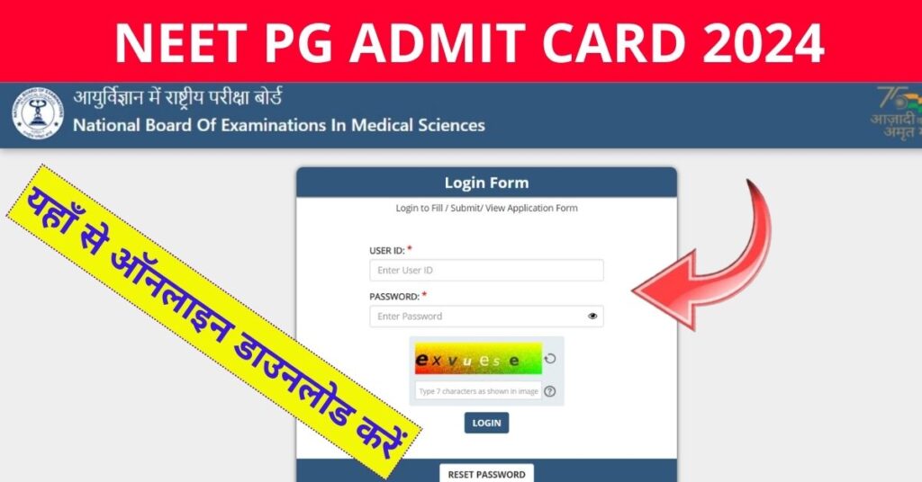 NEET PG Admit Card 2024