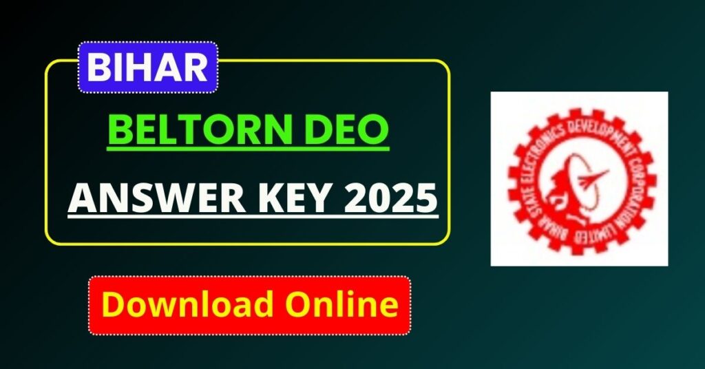 Bihar Beltron DEO Answer Key 2025